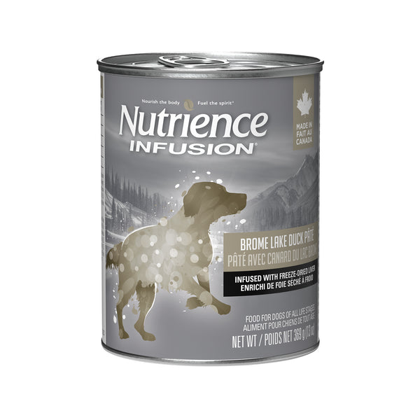 Pâté Nutrience Infusion pour chiens, Canard du lac Brome, 369 g