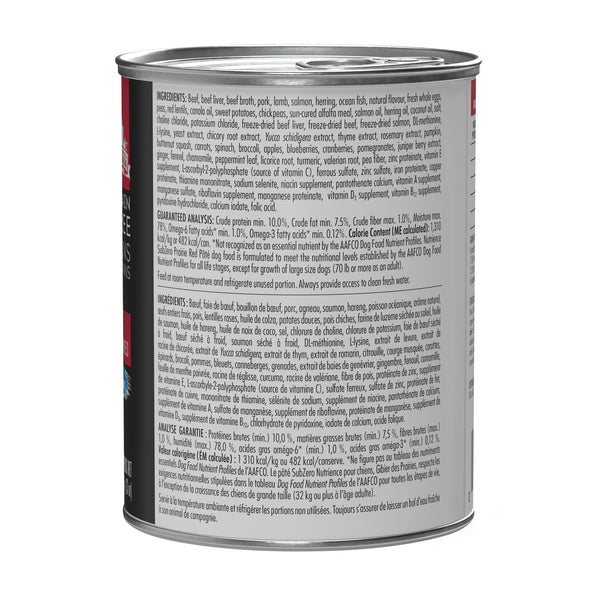 Pâté Nutrience SubZero pour chiens, Gibier des Prairies, 369 g