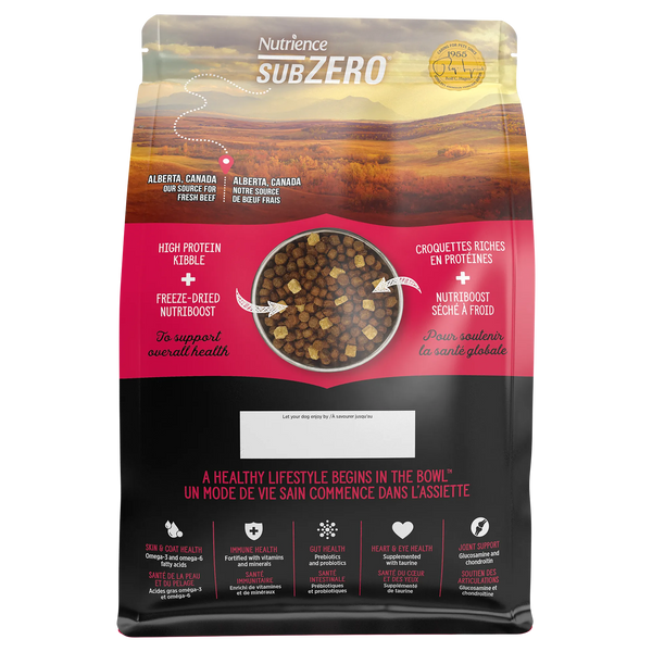 Nourriture Nutrience SubZero pour chiens de petite race, Gibier des Prairies