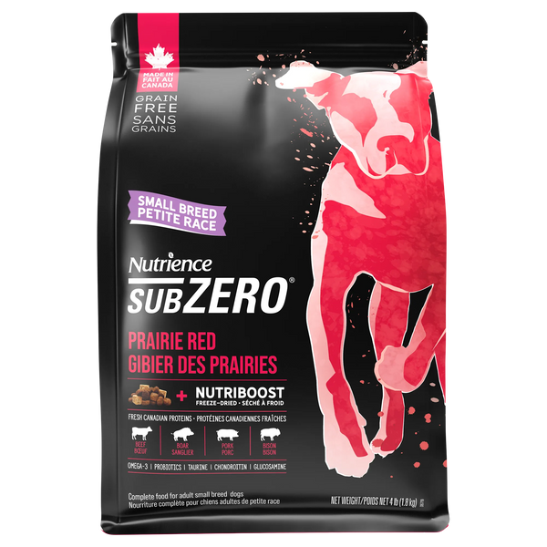 Nourriture Nutrience SubZero pour chiens de petite race, Gibier des Prairies