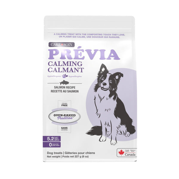 Gâteries pour chien, sans grains / PRÉVIA - calmant, recette au saumon 227g