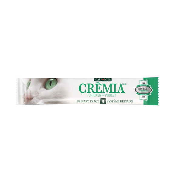 Gâteries à lécher pour chat CRÈMIA, sans grains - système urinaire - poulet 8 x 15 g - Animatout