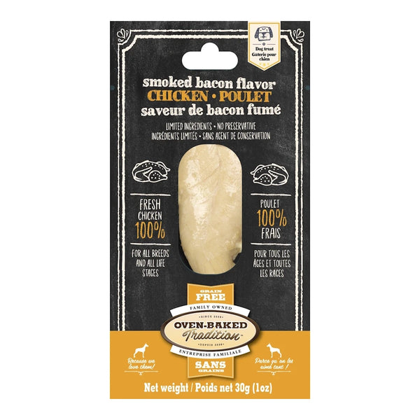 Gâteries pour chien, filets de poulet saveur de bacon 30 g - Animatout