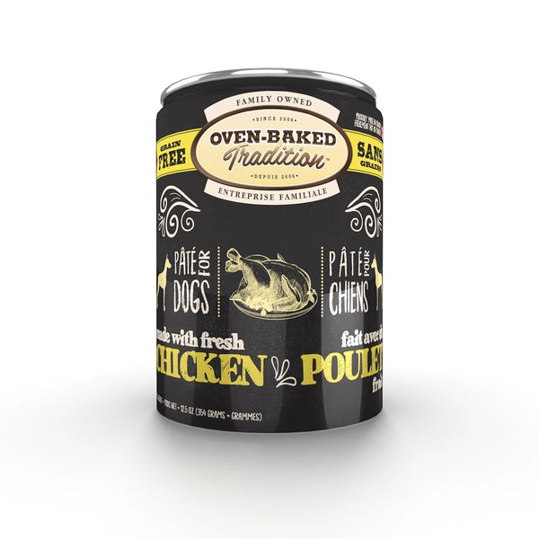 Nourriture en conserves pour chien adulte, pâté de poulet