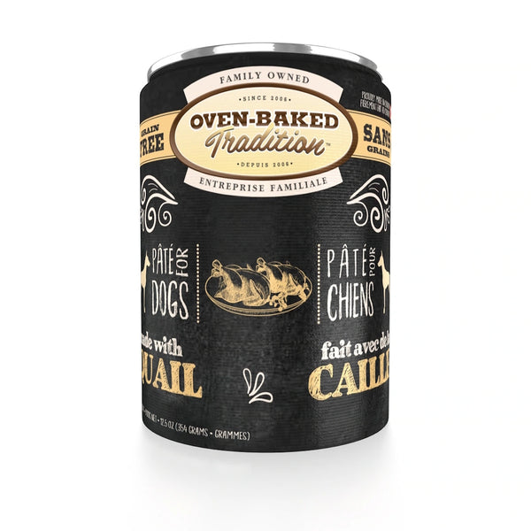 Nourriture en conserves pour chien adulte, pâté de caille 12,5oz - Animatout