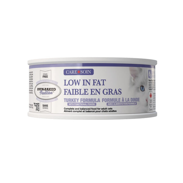 Nourriture en conserves pour chat / faible en gras, pâté à la dinde 5.5oz