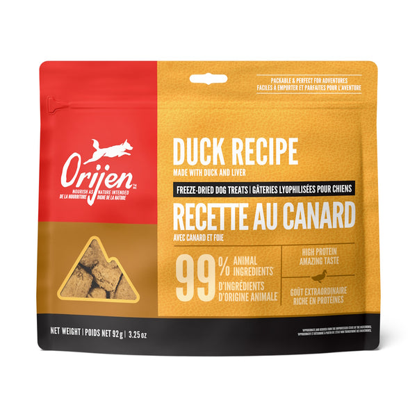Gâteries lyophilisées pour chien au canard 92 g