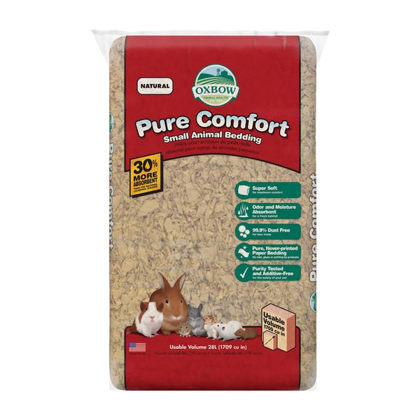 Pure comfort - litière de papier pour petits animaux, naturel 28 litres
