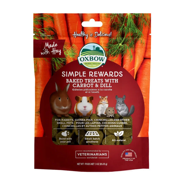 Simple rewards - gâteries cuites pour petits animaux, carotte et aneth 2oz