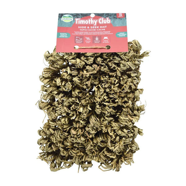 Timothy club - tapis cache-cache en foin timothy pour petits animaux, petit