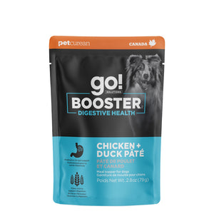Nourriture humide pour chien "Booster" digestion pâté de poulet et canard 2.8oz - Animatout