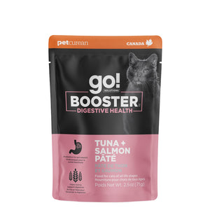 Nourriture humide pour chat "Booster" digestion pâté de thon et saumon 2.5oz - Animatout