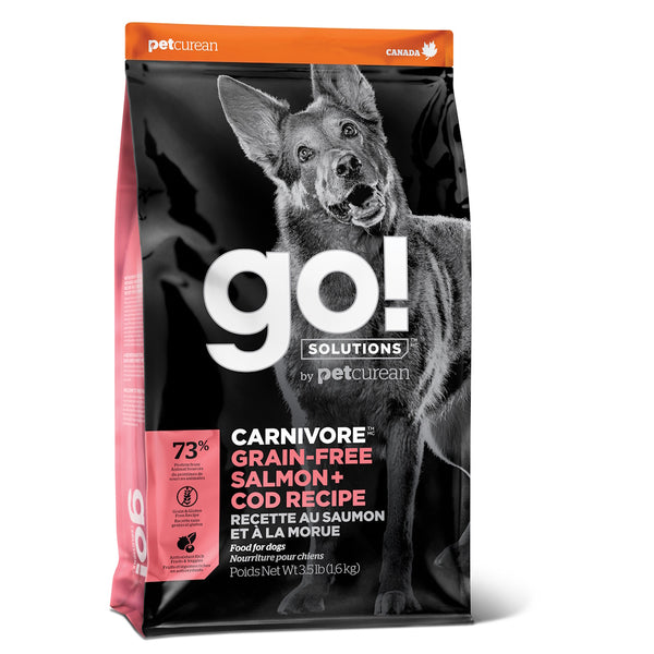 Nourriture sèche pour chien formule "Carnivore" sans grains saumon & morue - Animatout