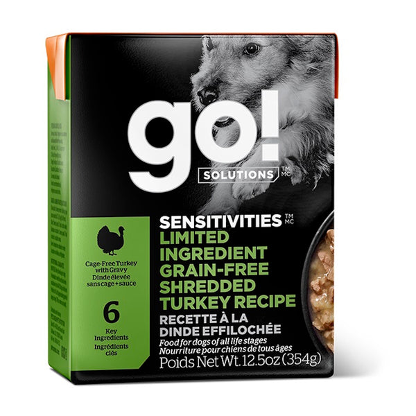 Nourriture humide pour chien tetra pak formule "Sensitivities" LID sans grains dinde hachée 12,5oz - Animatout
