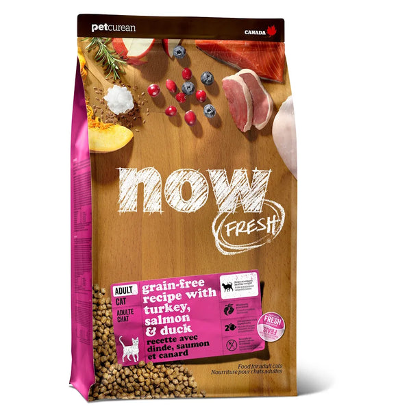 Nourriture sèche pour chat adulte sans grains dinde/saumon/canard