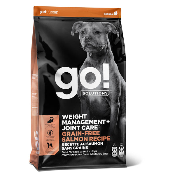 Nourriture sèche pour chien contrôle du poids + articulations sans grains au saumon