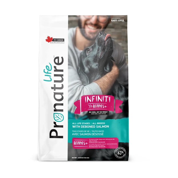 NOURRITURE POUR CHIEN FORMULE INFINITI BERRY+, TOUTES RACES - SAUMON DÉSOSSÉ - Animatout