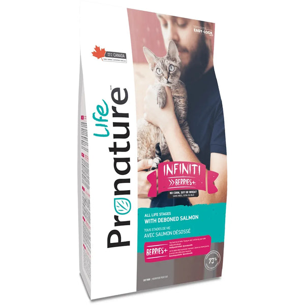 NOURRITURE POUR CHAT FORMULE INFINITI BERRY+, SAUMON DÉSOSSÉ - Animatout