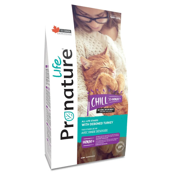 Nourriture pour chat formule CHILL HARMONY+, tout stade de vie - dinde désossée - Animatout