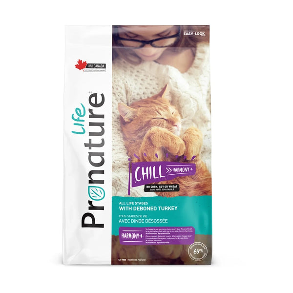 Nourriture pour chat formule CHILL HARMONY+, tout stade de vie - dinde désossée - Animatout