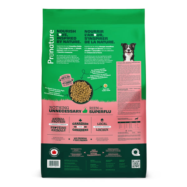 Nourriture pour chien adulte formule Original, toutes races - agneau avec pois et orge