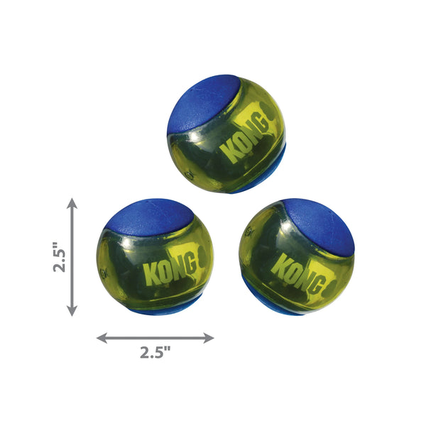 Jouet pour chien balles « Squeezz Action » bleues moyennes paquet de 3