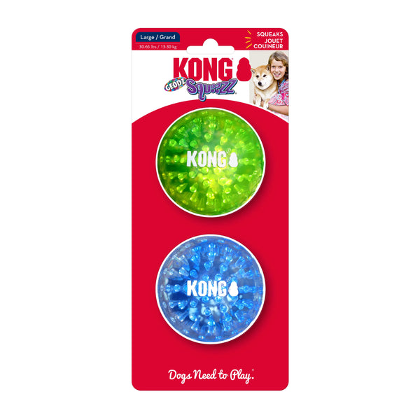 Jouet pour chien balles « Squeezz Geodz » grandes paquet de 2 assortis