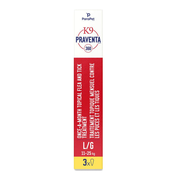 Traitement antiparasitaires K9 Praventa 360, chiens de grande taille