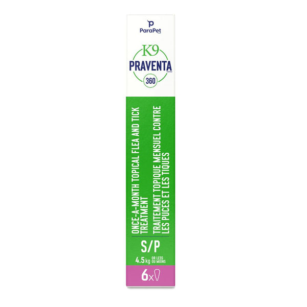 Traitement antiparasitaires K9 Praventa 360, chiens de petite taille