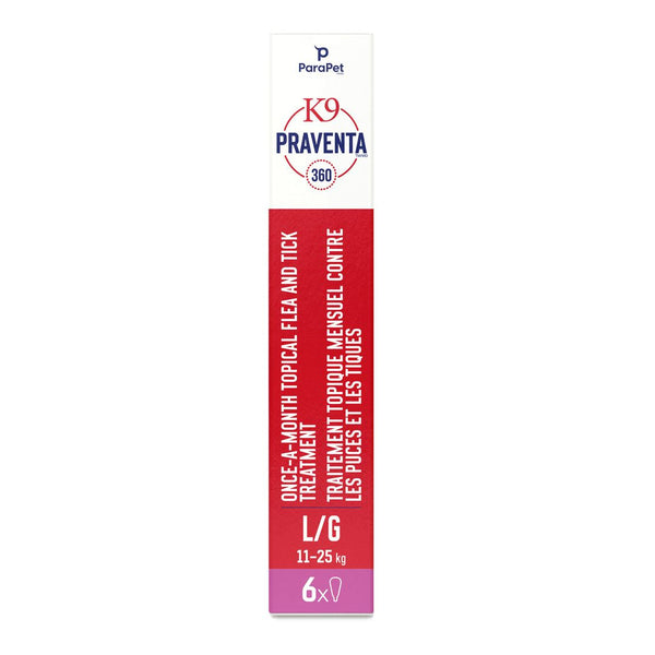 Traitement antiparasitaires K9 Praventa 360, chiens de grande taille