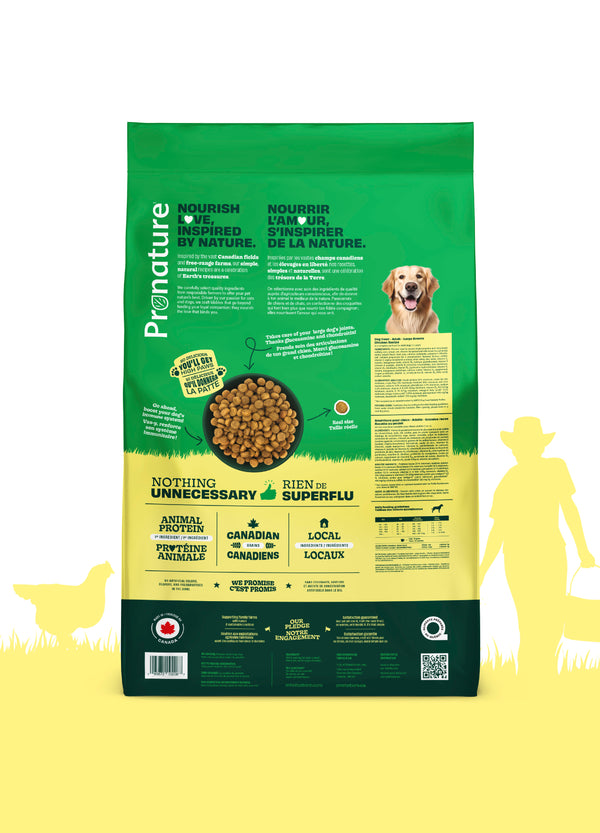 Nourriture pour chien adulte formule Original, grandes races - poulet avec avoine - Animatout