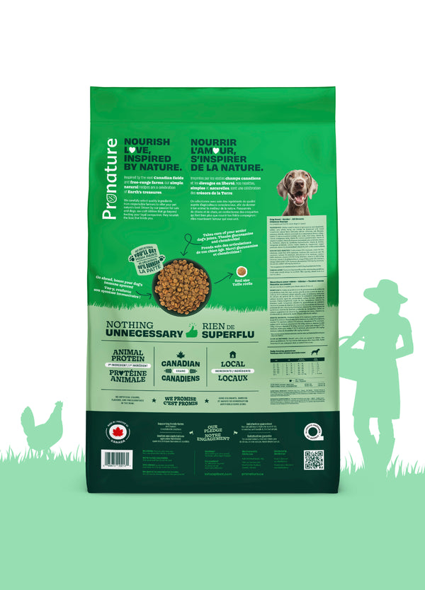 Nourriture pour chien sénior, formule Original, toutes races - poulet avec avoine