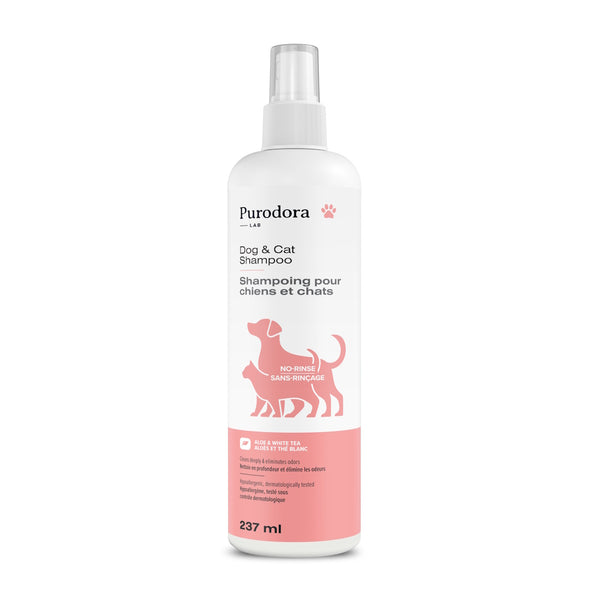Shampoing sans-rinçage pour chiens et chats 237 ml