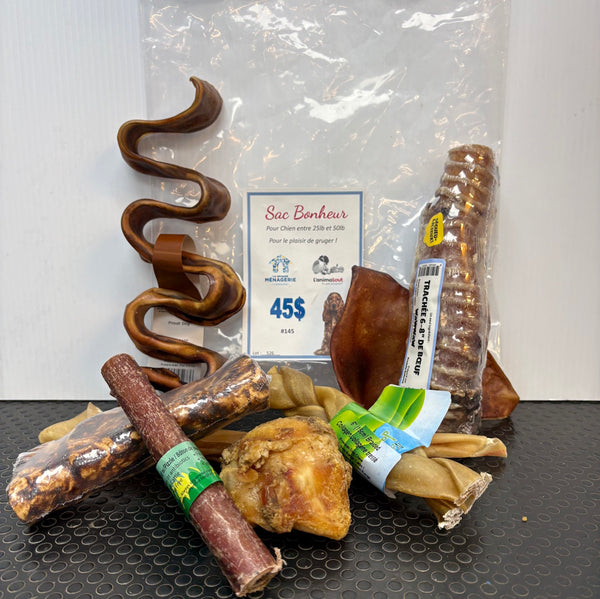 Sac Bonheur – Produits à gruger pour chiens de race moyenne