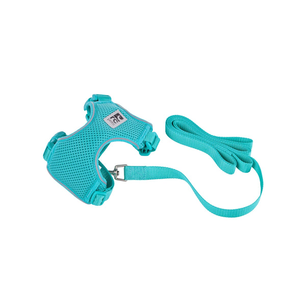 Harnais aventure pour chats, Turquoise