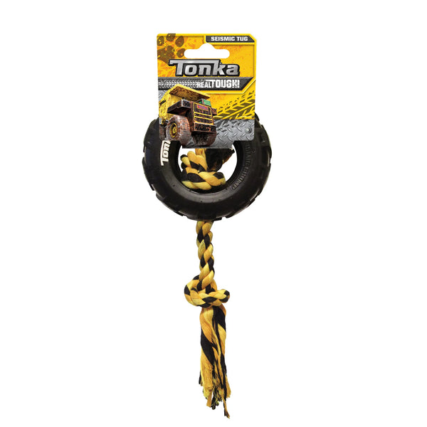 Corde à tirer pour chien Tonka avec pneu, petite, diam. 9,5 cm (3,8 po)