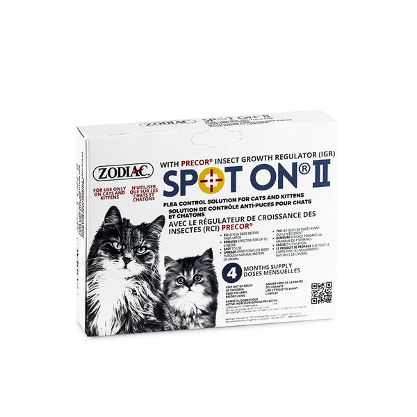 Solution de contrôle anti-puces pour chats et chatons SPOT ON II