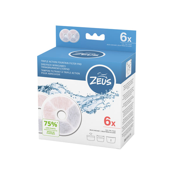 Tampons filtrants à triple action pour abreuvoirs Zeus  paquet de 6 - Animatout