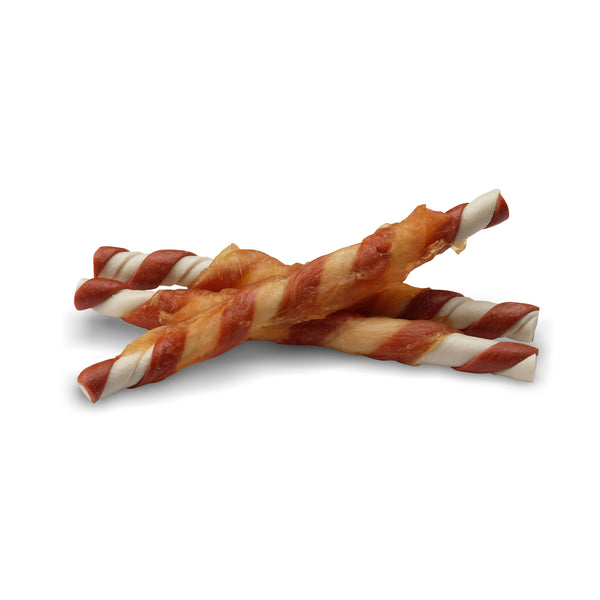 Better Bones, torsades pour chien enrobées de poulet, arôme de poulet barbecue, paquet de 10 - Animatout