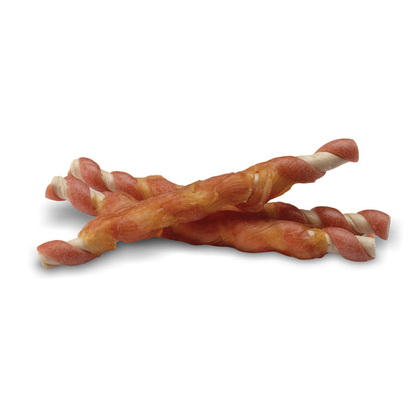 Better Bones, torsades pour chien enrobées de poulet, arôme de saumon, paquet de 10 - Animatout