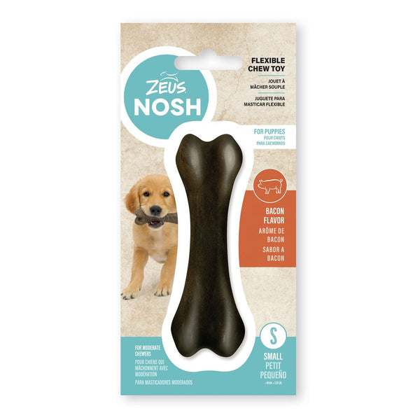 Nosh os à mâcher souple pour chiots, arôme de bacon