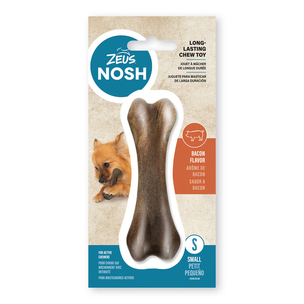 Nosh os à mâcher robuste pour chien, arôme de bacon - Animatout