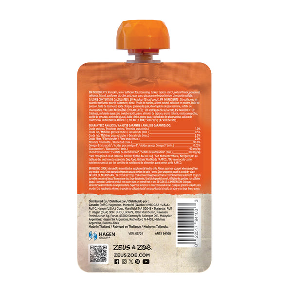 Gâteries à lécher pour chien Licky Snack Zoë, Citrouille et dinde, 85 g