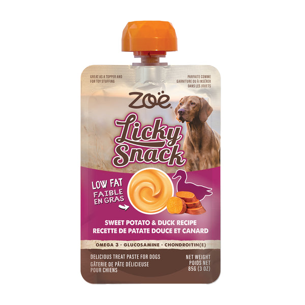 Gâteries à lécher pour chien Licky Snack Zoë, Patate douce et canard, 85 g