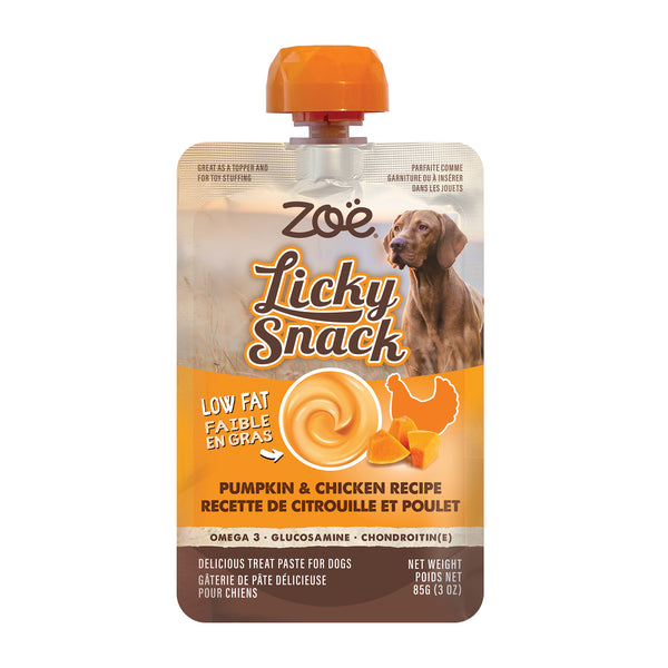 Gâteries à lécher pour chien Licky Snack Zoë, Citrouille et poulet, 85 g