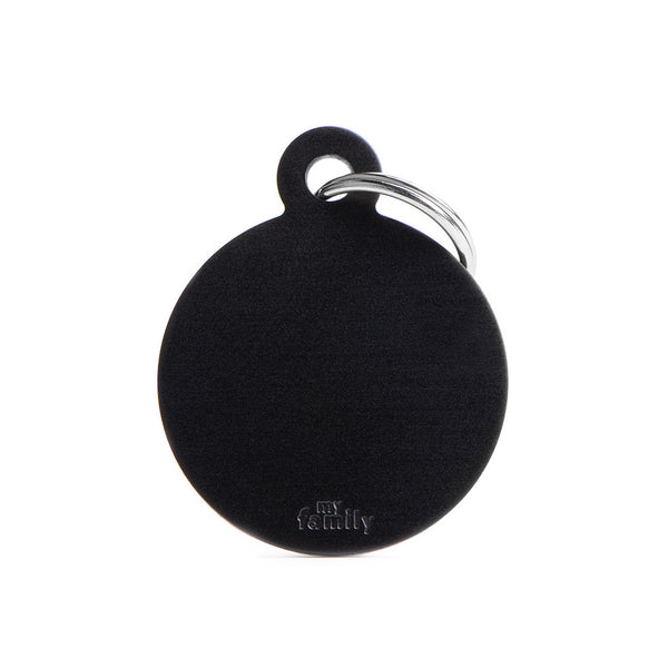 Médaille Basic Cercle Noir en Aluminium