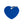 Médaille Basic Coeur Bleu en Aluminium