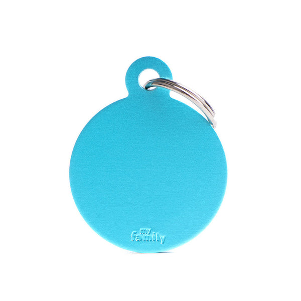Médaille Basic Cercle Bleu Ciel en Aluminium