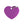 Médaille Basic Coeur Violet en Aluminium