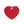 Médaille Basic Coeur Rouge en Aluminium